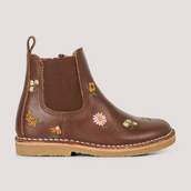 Autumn Flower Ankle Boot - Hazelnut