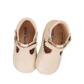 Baby Scallop T-bar - Cream