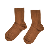 Basic Rib Short Socks - Oxide