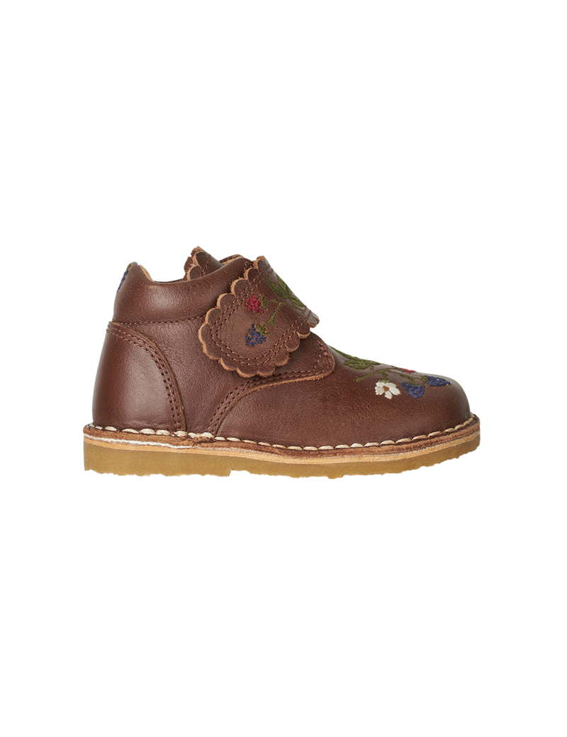 Petit Nord Blackberries Scallop Velcro Boot Low Boot Shoes Hazelnut 069