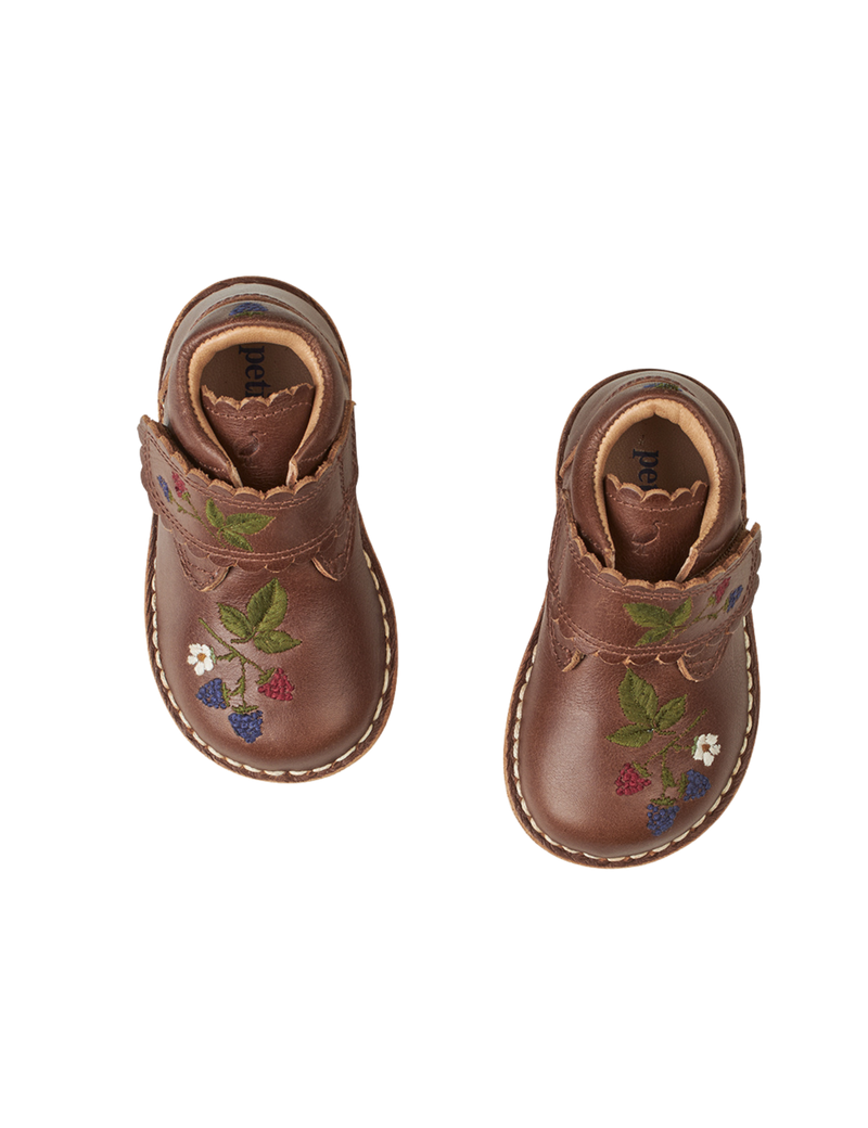 Petit Nord Blackberries Scallop Velcro Boot Low Boot Shoes Hazelnut 069