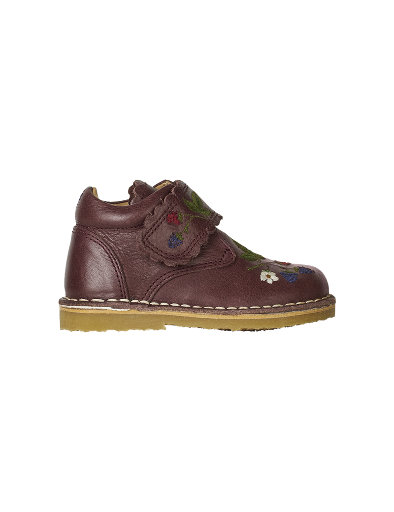 Petit Nord Blackberries Scallop Velcro Boot Low Boot Shoes Plum 075
