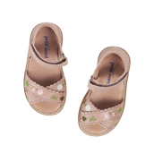 Blooming Clover Scallop Crossover Sandal - Soft pink