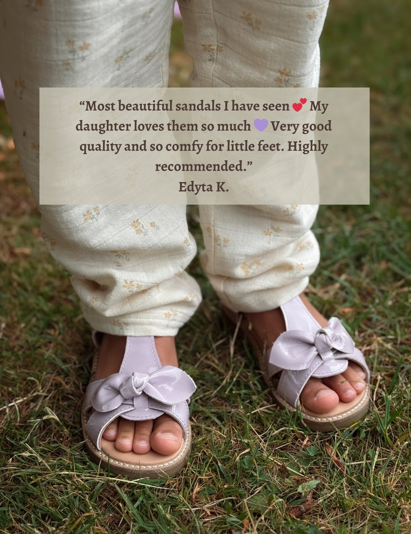 Petit Nord Bow Sandal Sandals Iris Patent 124