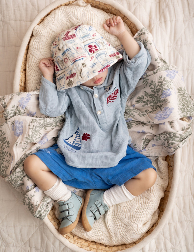 Petit Nord Everyday shoe Velcro Sneakers Ocean 145