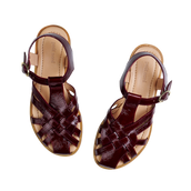 Florence Sandal - Burgundy Patent