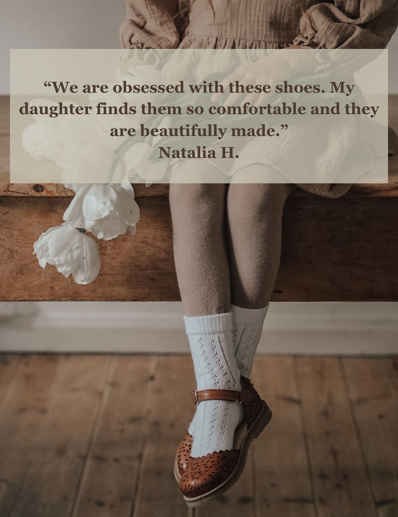 Petit Nord Ladida Flower Sandals Cognac 002