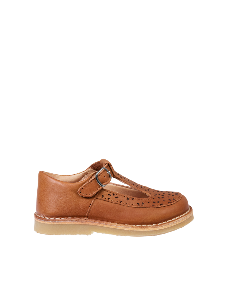 Petit Nord Low T-Bar Flower T-bars and Ballerinas Cognac 002