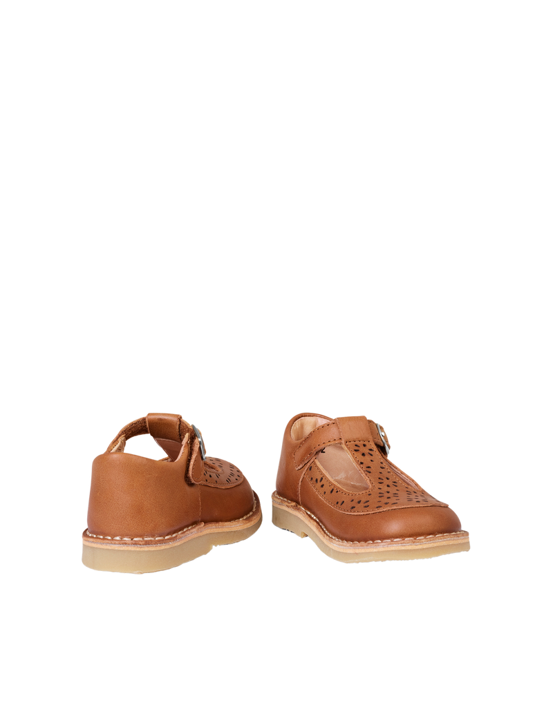 Petit Nord Low T-Bar Flower T-bars and Ballerinas Cognac 002