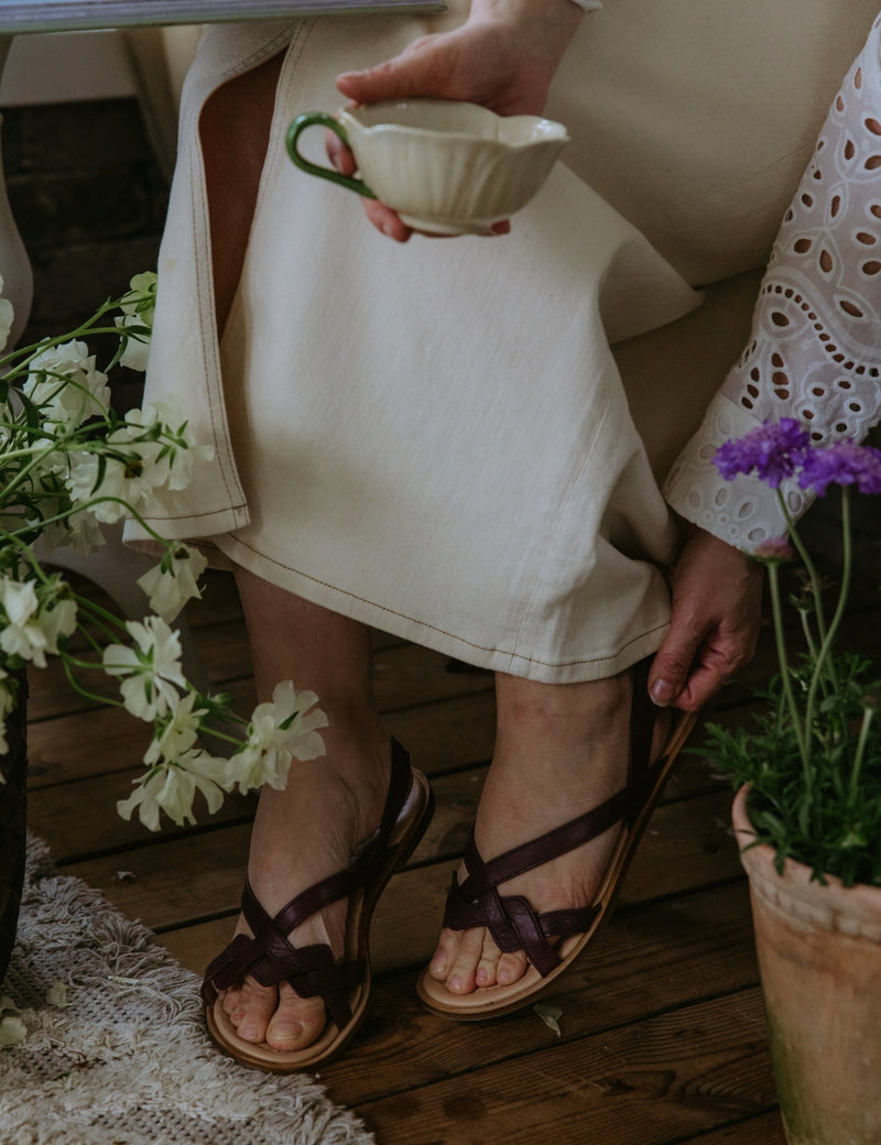 Petit Nord Luna Sandal Women Plum 075