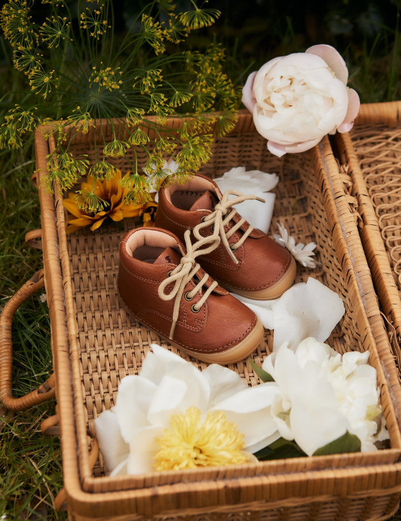 Petit Nord Mini Bootie Lace Low Boot Shoes Cognac 002