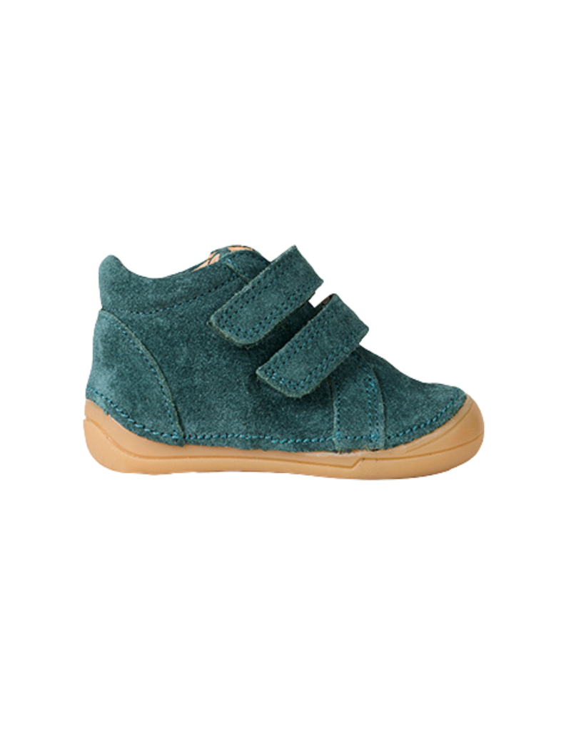 Petit Nord Mini Bootie Velcro Low Boot Shoes Teal Suede 153