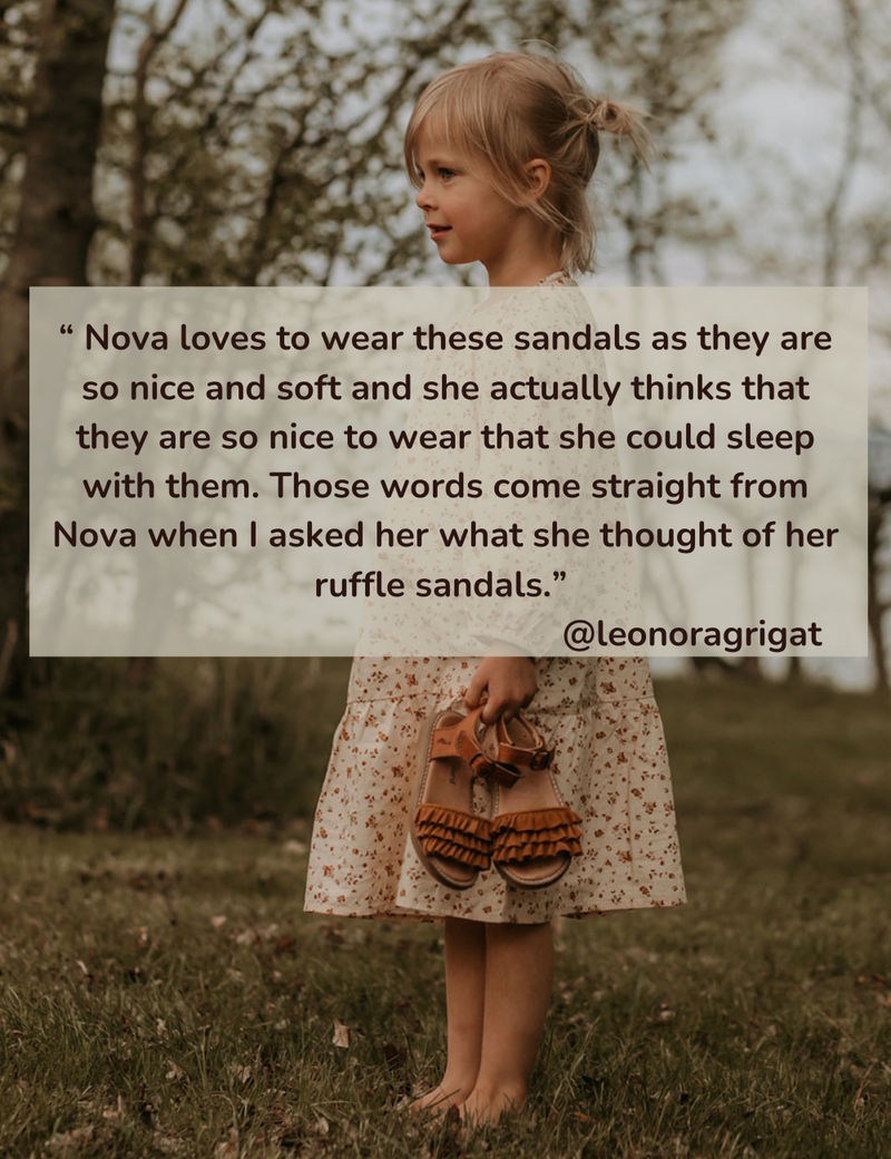 Petit Nord Ruffles Sandal Sandals Cognac 002