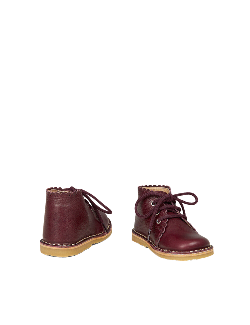 Petit Nord Scallop Boot Low Boot Shoes Plum 075