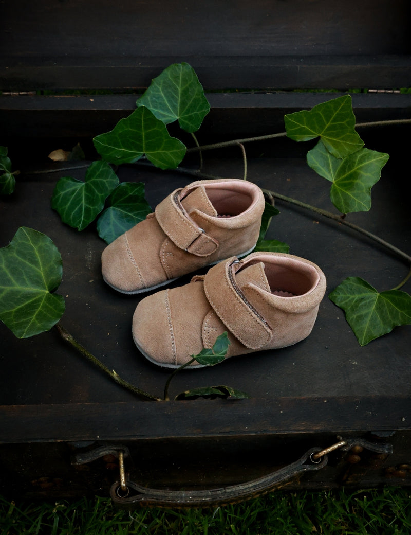 Petit Nord Shoe with Velcro Indoor Shoes Sahara Suede 122