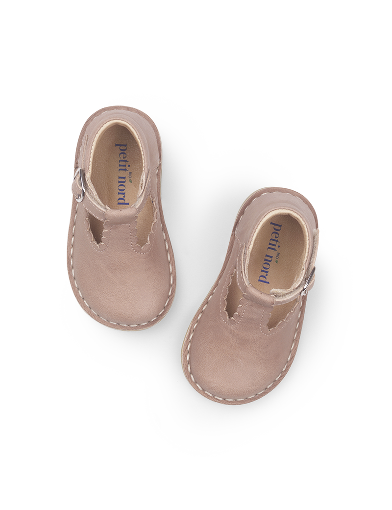 Petit Nord T-Bar Scallop T-bars and Ballerinas Old rose 020