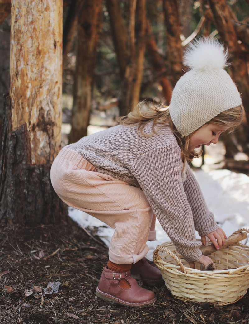 Petit Nord T-Bar Scallop T-bars and Ballerinas Old rose 020