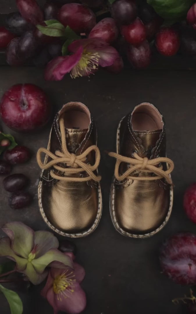 Petit Nord Scallop Boot Low Boot Shoes Old Gold 174