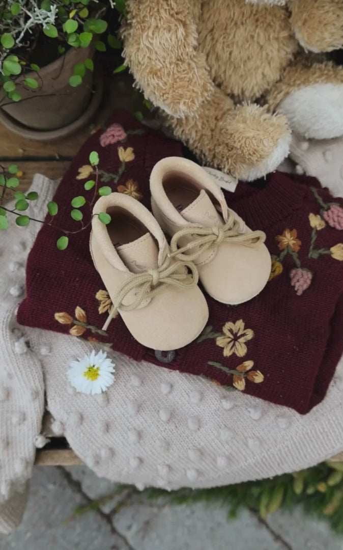 Petit Nord Crib shoe Indoor Shoes Cream Suede 041
