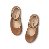 Scallop Mary Jane - Cognac